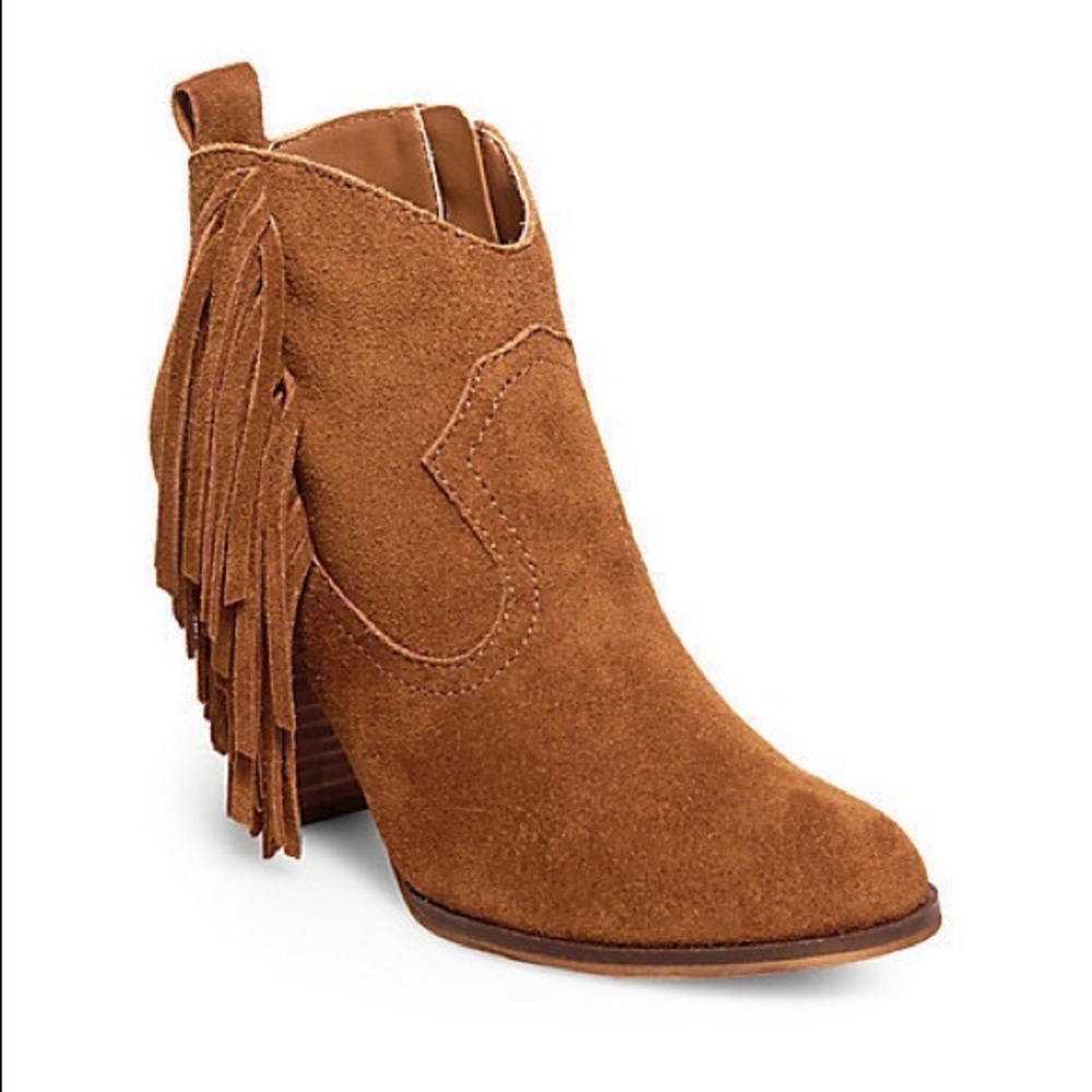Steve Madden Ohio Fringe Suede Booties